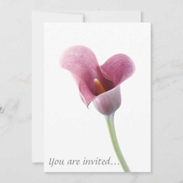 Invitations de mariage de Calla Lily (Devant)