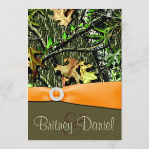 Invitations de mariage de Camo de chasse