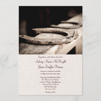Invitations de mariage de chaussures Rustic Wester