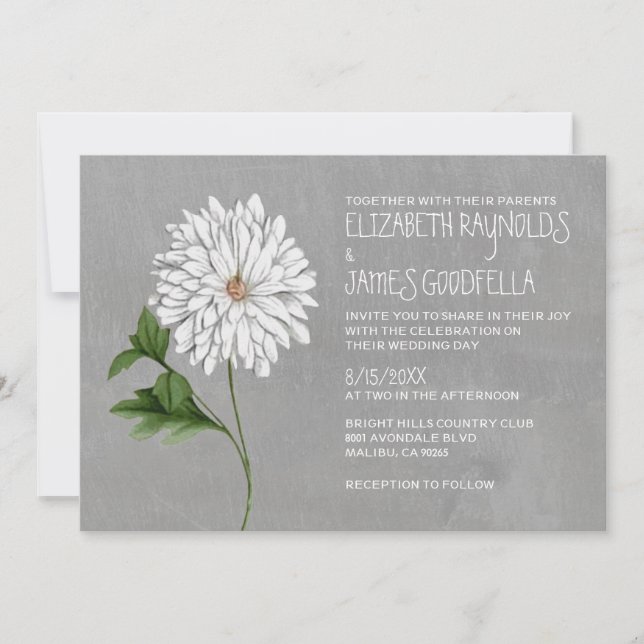 Invitations de mariage de Chrysanthemum (Devant)