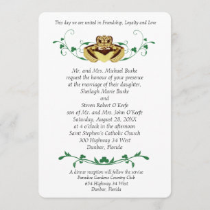 Invitations de mariage de Claddaugh/Claddagh