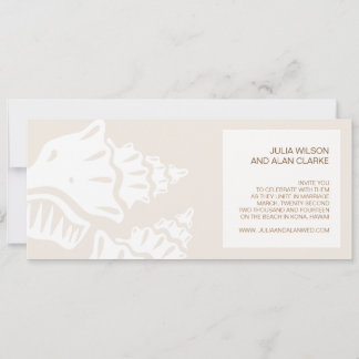 Invitations de mariage de coquillages Design moder