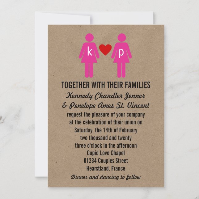 Invitations de mariage de couples d'amour de (Devant)