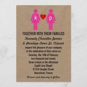 Invitations de mariage de couples d'amour de