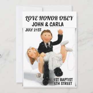 INVITATIONS DE MARIAGE DE COUPLES FUNNY