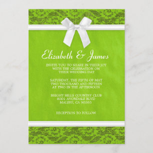 Invitations de mariage de dentelle au pays de Lime