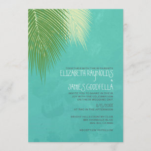 Invitations de mariage de destination de plage