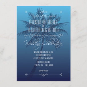 Invitations de mariage de destination de plage de