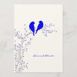 Invitations de mariage de deux colombes {royal}