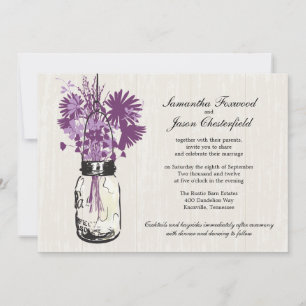 Invitations de mariage de fleurs sauvages et de