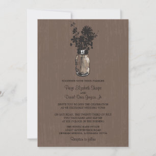 Invitations de mariage de fleurs sauvages et de