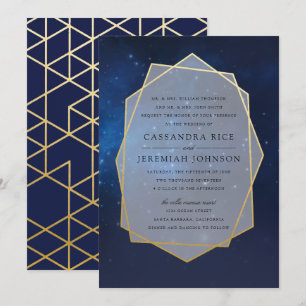 Invitations de mariage de la constellation bleue d