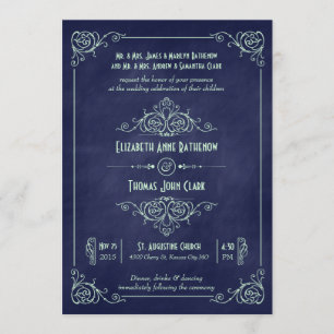 Invitations de mariage de la décoration de tableau