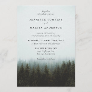 Invitations de mariage de la forêt de montagne rus