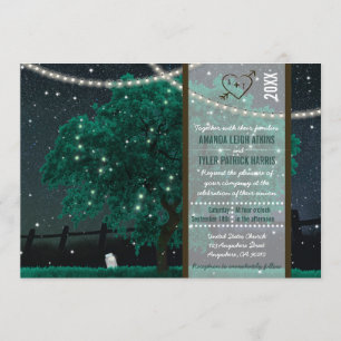 Invitations de mariage de la luciole Mason Jar