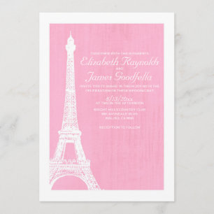 Invitations de mariage de la Tour Eiffel