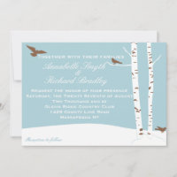 Invitations de mariage de l'arbre à bouleau