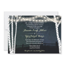 Invitations de mariage de l'arbre de Birch Lights