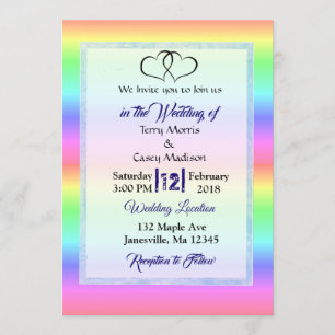 Invitations de mariage de l'arc-en-ciel LGBT