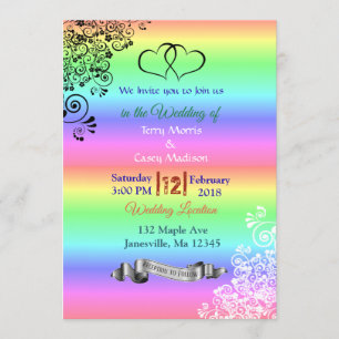 Invitations de mariage de l'arc-en-ciel LGBT