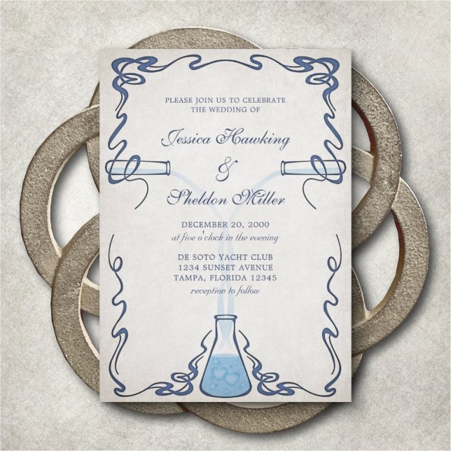 Invitations de mariage de l'enseignant en chimie (Créateur téléchargé)