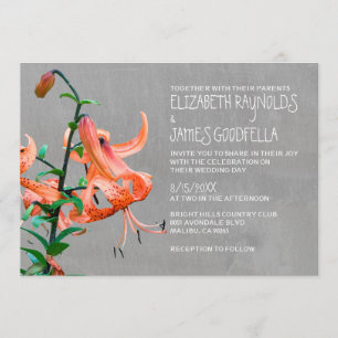 Invitations de mariage de lis tigré