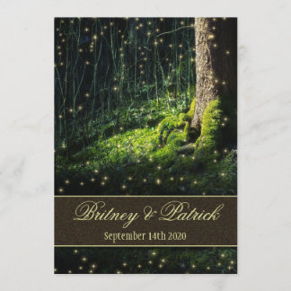 Invitations de mariage de lucioles de la forêt enc