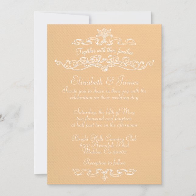 Invitations de mariage de luxe simple (Devant)