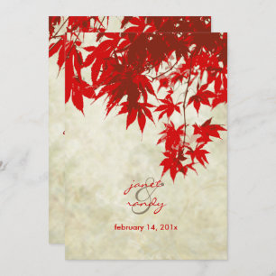 INVITATIONS DE MARIAGE DE MAPLE ROUGE VINTAGE