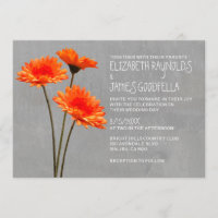 Invitations de mariage de marguerite de Gerbera
