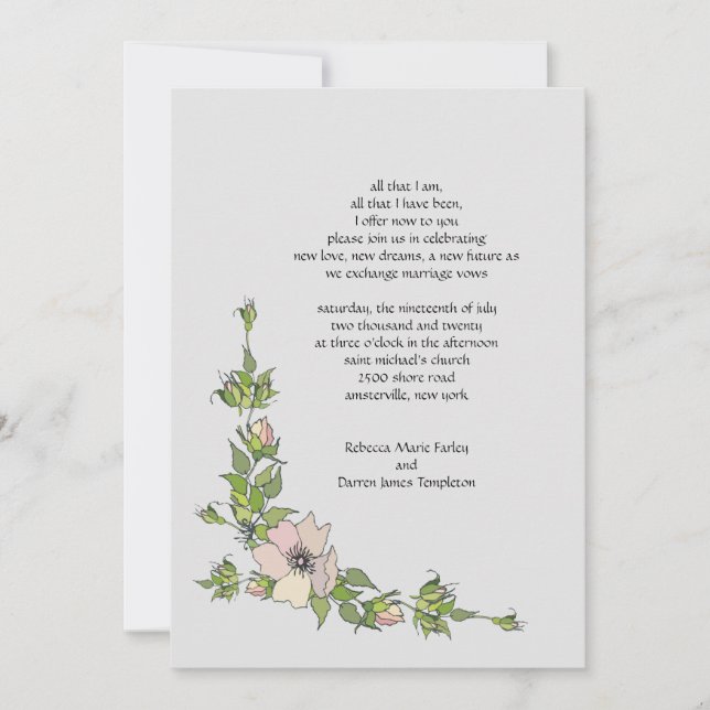 Invitations de mariage de mariage de coin (Devant)