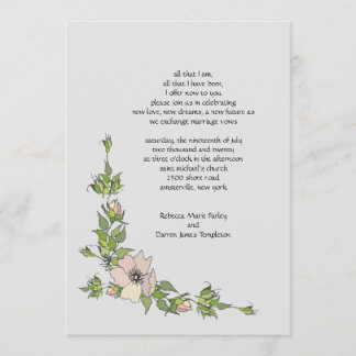 Invitations de mariage de mariage de coin