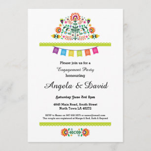 Invitations de mariage de motif du Mexique de