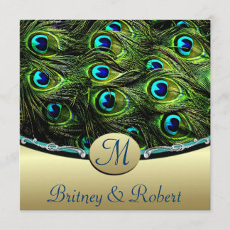 Invitations de mariage de paon