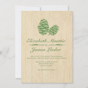 Invitations de mariage de Pine Cone