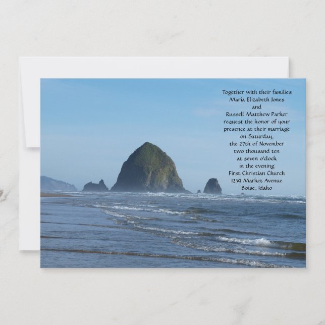 Invitations de mariage de plage (Devant)