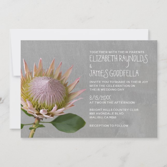 Invitations de mariage de Protea (Devant)