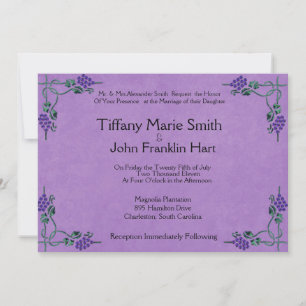 Invitations de mariage de raisins