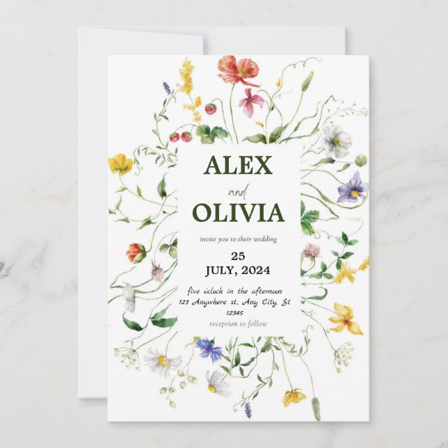 Invitations de mariage de rêve : Détails de votre  (Devant)