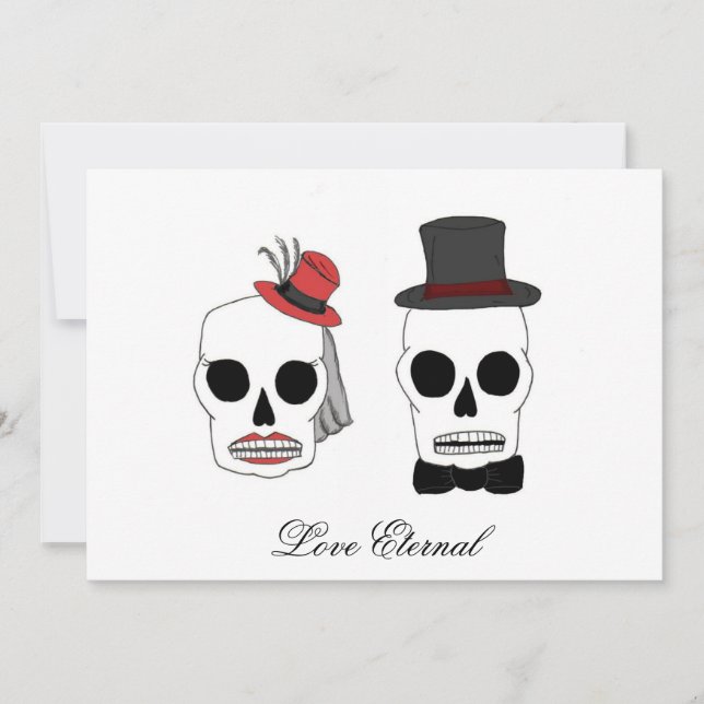 Invitations de mariage de Skully 2, amour éternel (Devant)