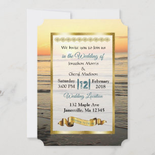 Invitations de mariage de Sunset Ocean