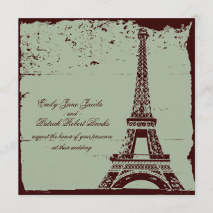 Invitations de mariage de Tour Eiffel