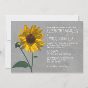 Invitations de mariage de tournesol