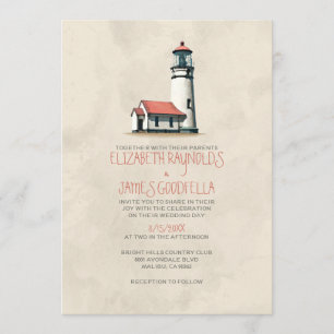 Invitations de mariage de Whimsical Lighthouse