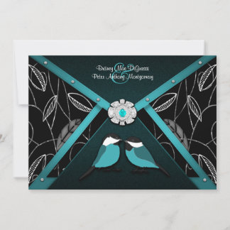 Invitations de mariage des Inséparables bleus de l