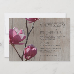 Invitations de mariage des Magnolias russes