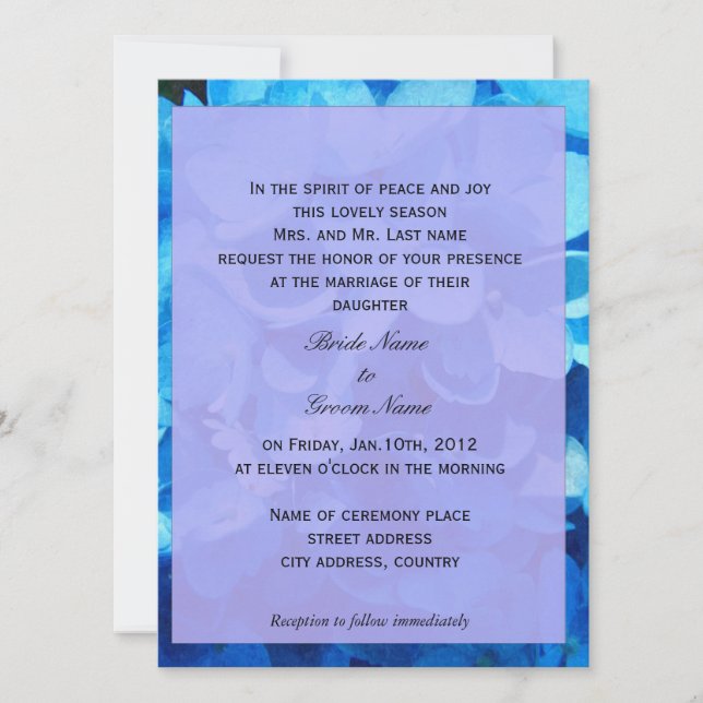 invitations de mariage des parents de la mariée (Devant)