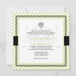 Invitations de mariage des pois verts