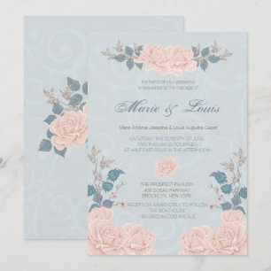Invitations de mariage des Roses romantiques