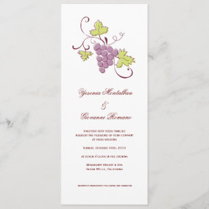 Invitations de mariage des vignes